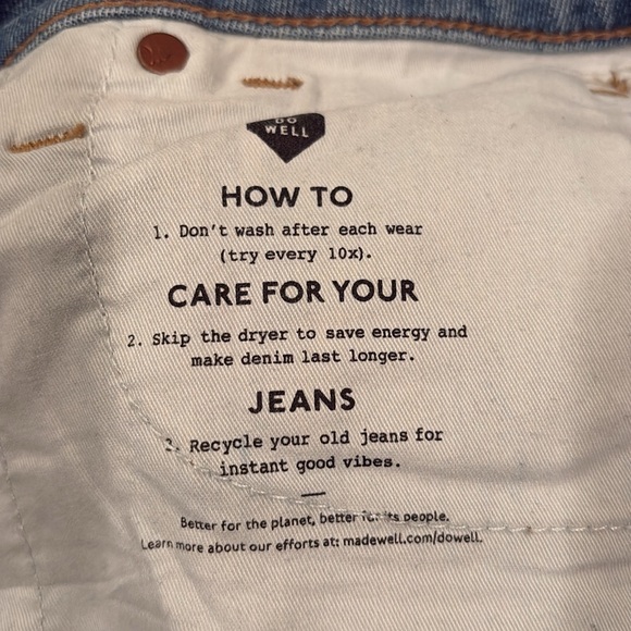 Madewell Light Blue Denim Jeans, Curvy, High Rise, Skinny, Cotton Blend, 29 - Picture 9 of 10